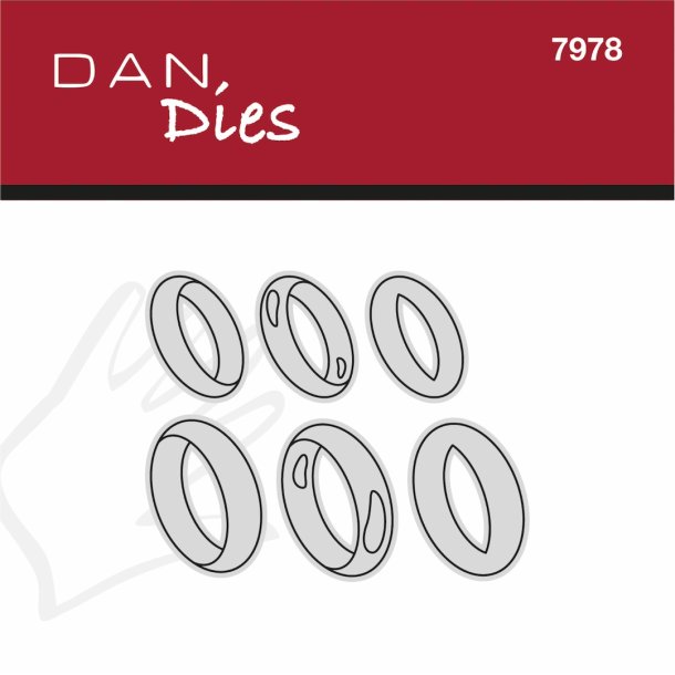 Die/skre stencil, Dan-Dies 7978; Ringe, vielsesringe