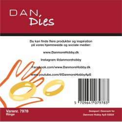 Die/skre stencil, Dan-Dies 7978; Ringe, vielsesringe