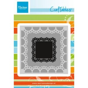 Die/skre stencil, pass-partout, firkantet, 4 dies