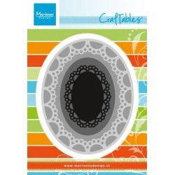 Die/skre stencil, pass-partout, oval, 4 dies