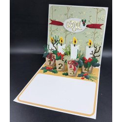 Dies/skre stencils, By Lene's BLD1206, Adventslys