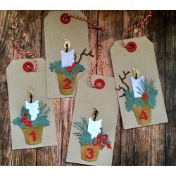 Dies/skre stencils, By Lene's BLD1206, Adventslys