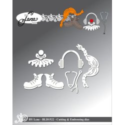 Dies/skre stencils, By Lene's tilbehr til fastelavn/udkldning, BLD1522