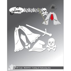 Dies/skre stencils, By Lene's "Harry Potter" kappe, fordelingshatten, kranium, svrd, BLD1523