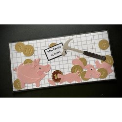 Dies/skre stencils, By Lene's BLD1560, sparegris og mnter