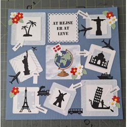 Dies/skre stencils, By Lene's BLD1561, transportmidler; tog, fly, bus, skib