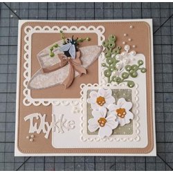 Dies/skre stencils, By Lene's BLD1565, firkantede baser m/afrundede hjrner