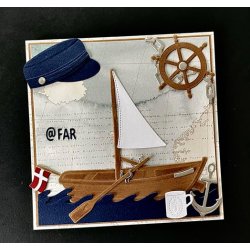 Dies/skre stencils, By Lene's BLD1570, robd, sejl &amp; blger