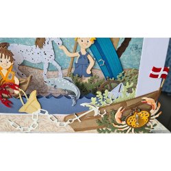 Dies/skre stencils, By Lene's BLD1569, hummer &amp; krabbe