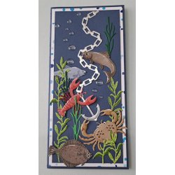 Dies/skre stencils, By Lene's BLD1569, hummer &amp; krabbe