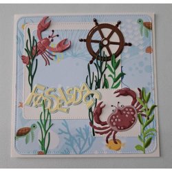 Dies/skre stencils, By Lene's BLD1569, hummer &amp; krabbe