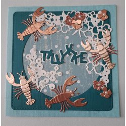 Dies/skre stencils, By Lene's BLD1569, hummer &amp; krabbe