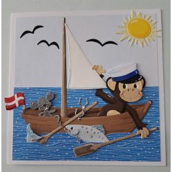 Dies/skre stencils, By Lene's BLD1570, robd, sejl &amp; blger