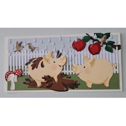 Dies/skre stencils, By Lene's BLD1571, regnvejr, vandpyt &amp; vandsprjt