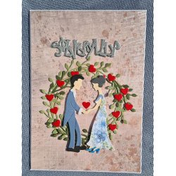 Dies/skre stencils, By Lene's BLD1572, Brudepar