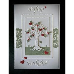 Dies/skre stencils, By Lene's BLD1576, Krligheds tr