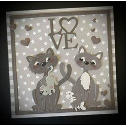 Dies/skre stencils, By Lene's BLD1577, Katte