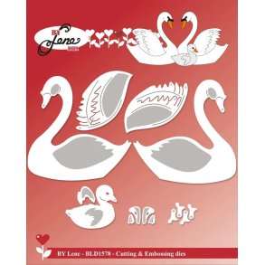 Dies/skre stencils, By Lene's BLD1578, Svaner & svaneunge