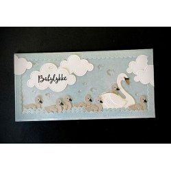 Dies/skre stencils, By Lene's BLD1578, Svaner &amp; svaneunge