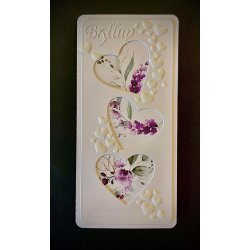 Dies/skre stencils, By Lene's BLD1580, Hjerter i slim-format