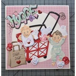 Dies/skre stencils, By Lene's BLD1583, indkbskurv