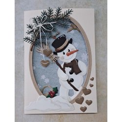 Dies/skre stencils, By Lene's BLD1592, Snemand