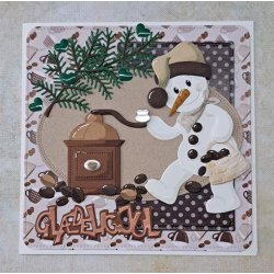 Dies/skre stencils, By Lene's BLD1586, Kaffemlle