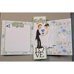 Dies/skre stencils, By Lene's BLD1614, Foldekort nr. 1