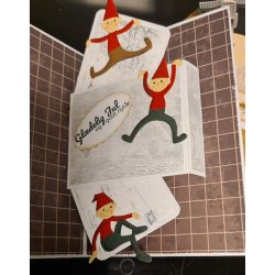 Dies/skre stencils, By Lene's BLD1614, Foldekort nr. 1