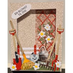 Dies/skre stencils, By Lene's BLD1624, Haveredskaber; skovl, river, greb