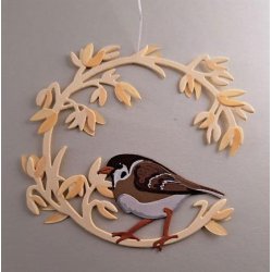 Dies/skre stencils, By Lene's BLD1628, Krans med korn/aks