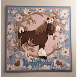 Dies/skre stencils, By Lene's BLD1630, Hest