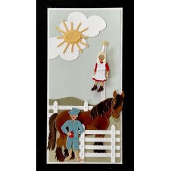 Dies/skre stencils, By Lene's BLD1630, Hest