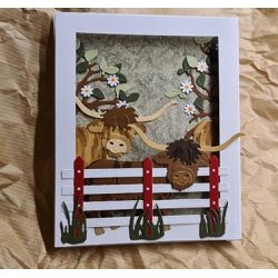 Dies/skre stencils, By Lene's BLD1632, Skotsk hjlandskvg