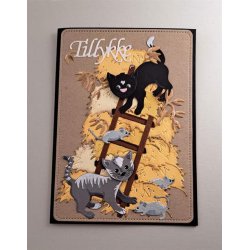 Dies/skre stencils, By Lene's BLD1634, Missekat