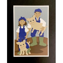 Dies/skre stencils, By Lene's BLD1635, Sd smilende kvinde