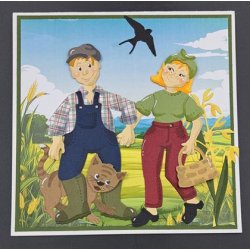 Dies/skre stencils, By Lene's BLD1635, Sd smilende kvinde