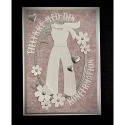 Dies/skre stencils, By Lene's BLD1642, Buksedragt