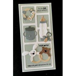 Dies/skre stencils, By Lene's BLD1663, Baby legetj