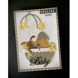 Dies/skre stencils, By Lene's BLD1665, Baby uro