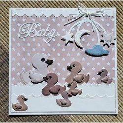 Dies/skre stencils, By Lene's BLD1665, Baby uro