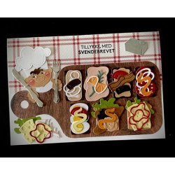 Dies/skre stencils, By Lene's BLD1671, Smrrebrd pakke 2