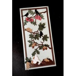 Dies/skre stencils, By Lene's BLD1674, Grene, blade og br