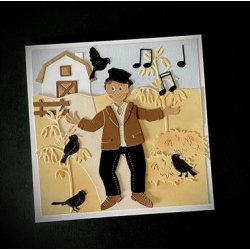 Dies/skre stencils, By Lene's BLD1677, Sm sde fugle