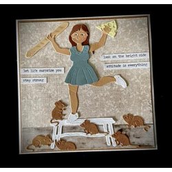 Dies/skre stencils, By Lene's BLD1678, Sm sde mus