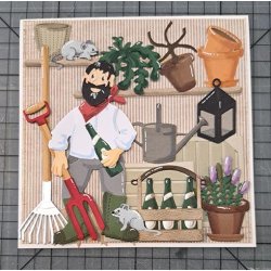 Dies/skre stencils, By Lene's BLD1679, lkasse i tr &amp; flaskel