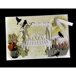 Dies/skre stencils, By Lene's BLD1685, Tilbehr til haven#2, trkasser, krukker, lavendler