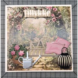 Dies/skre stencils, By Lene's BLD1685, Tilbehr til haven#2, trkasser, krukker, lavendler