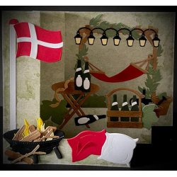 Dies/skre stencils, By Lene's BLD1683, Puder &amp; lampe