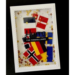 Dies/skre stencils, By Lene's BLD1687 - Flag m/striber eller kors